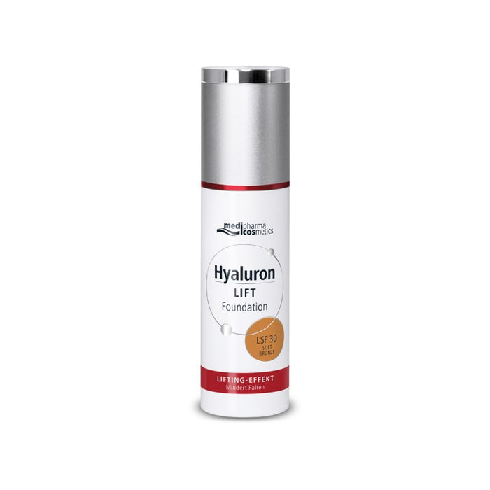 medipharma cosmetics Hyaluron Lift Foundation LSF30 soft bronze mit Lifting-Effekt, 30 ml Creme