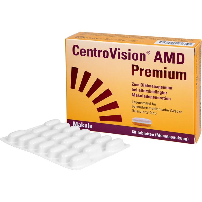 CentroVision AMD Premium Tabletten bei altersbedingter Makuladegeneration, 60 pcs. Tablets