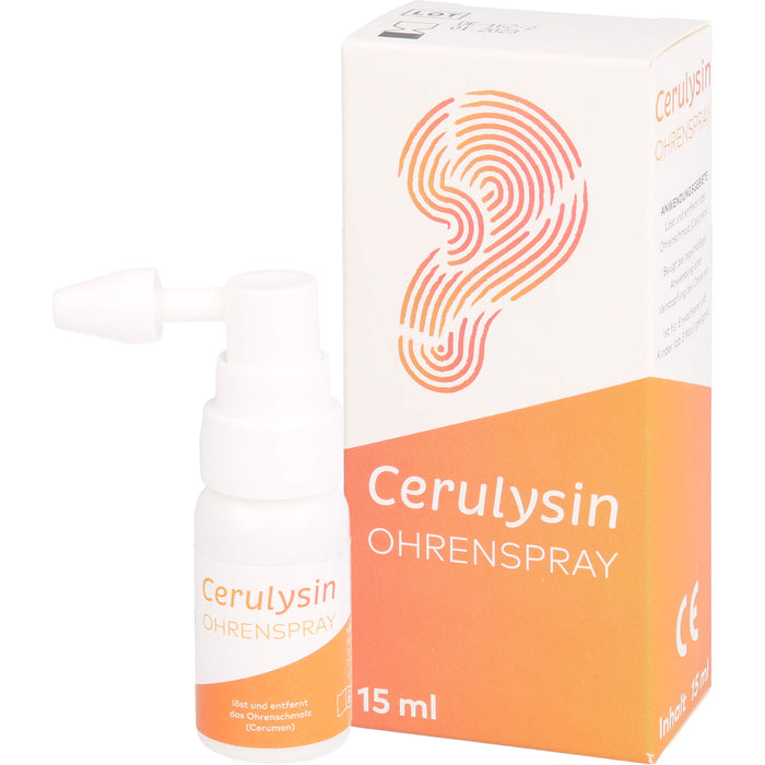 Cerulysin Ohrenspray zur regelmäßigen Reinigung des Ohres, 15 ml Lösung