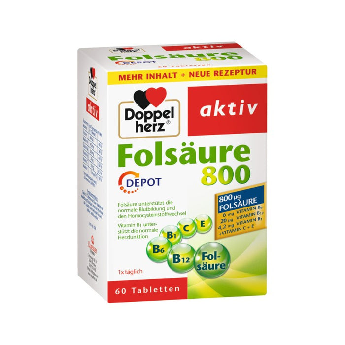 Doppelherz Folsäure 800 Depot, 60 St. Tabletten