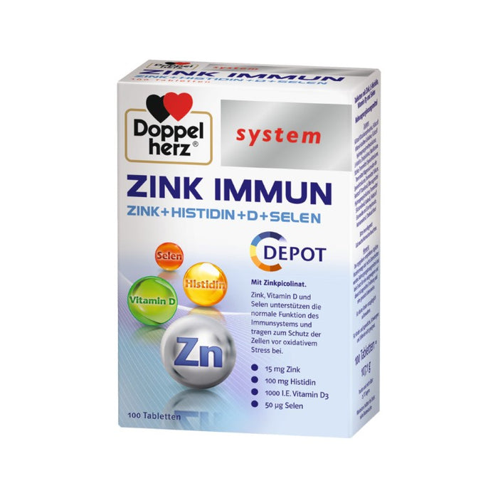 Doppelherz Zink Immun Depot system, 100 St TAB