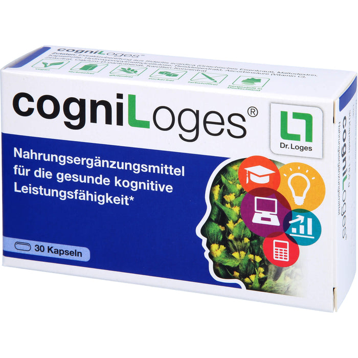 CogniLoges Kapseln zur Unterstützung der kognitiven Leistungsfähigkeit, 30 pc Capsules