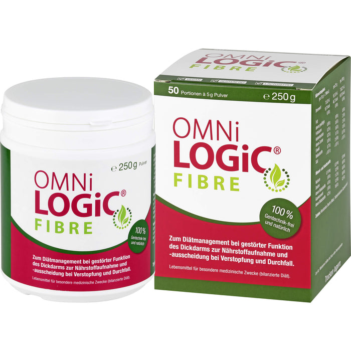 OMNi-LOGiC Fibre Pulver bei Verstopfung und bei Durchfall, 250 g Poudre