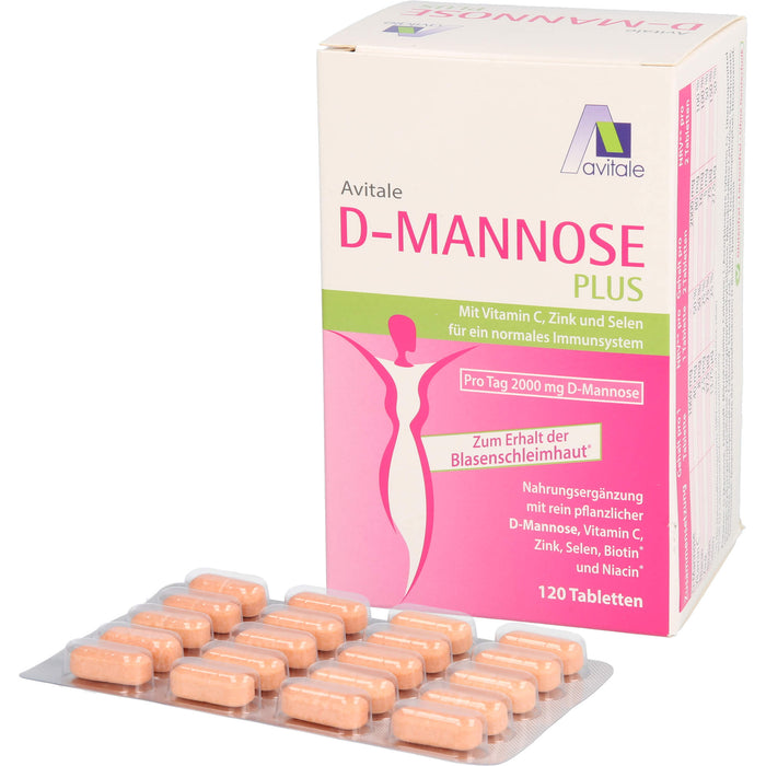 D-Mannose Plus 2000mg Tabl. m. Vit. u. Mineralst., 120 St TAB