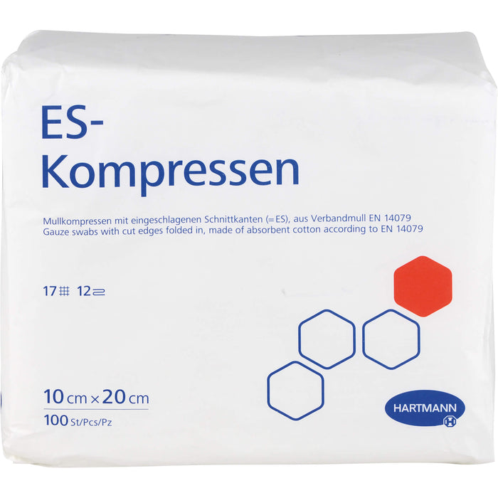 ES-Kompressen unsteril 10x20 cm 12fach, 100 St KOM