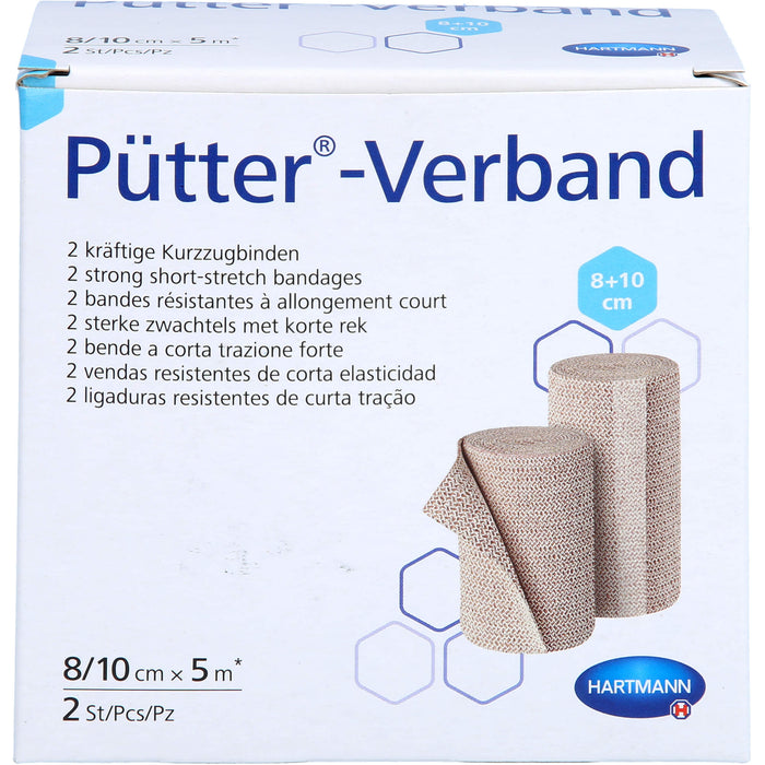 Pütter Verband 8 cm/10 cmx5 m, 2 St BIN