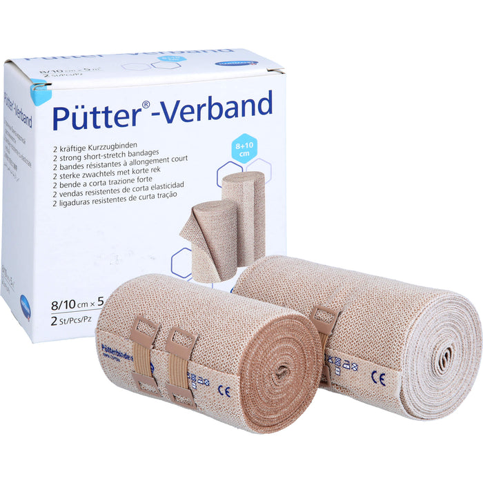 Pütter Verband 8 cm/10 cmx5 m, 2 St BIN