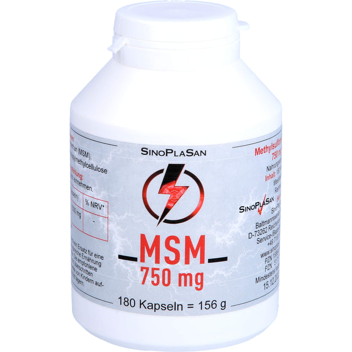 SinoPlaSan MSM 750 mg Kapseln, 180 pc Capsules