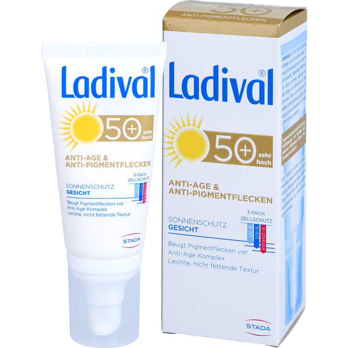 Ladival Anti-Age & Anti-Pigmentflecken 50+ Sonnenschutz Gesicht, 50 ml Creme