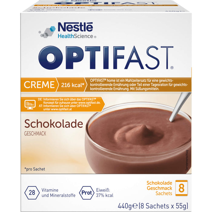 OPTIFAST Mahlzeitersatz für eine gewichtskontrollierende Ernährung Creme Schokolade, 8 St. Beutel