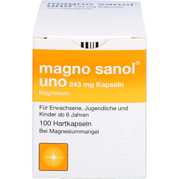 magno sanol uno 243 mg Kapseln bei Magnesiummangel, 100 St. Kapseln
