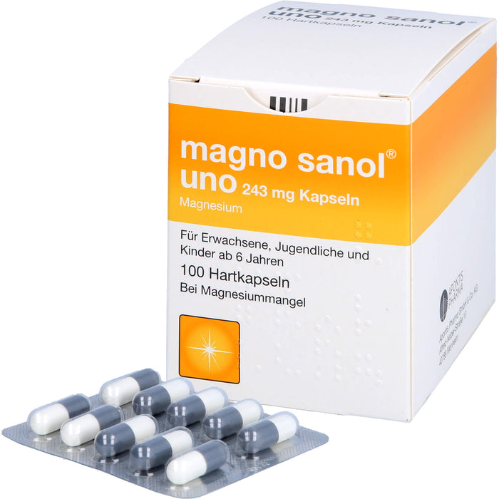 magno sanol uno 243 mg Kapseln bei Magnesiummangel, 100 pcs. Capsules