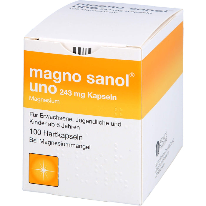 magno sanol uno 243 mg Kapseln bei Magnesiummangel, 100 pcs. Capsules