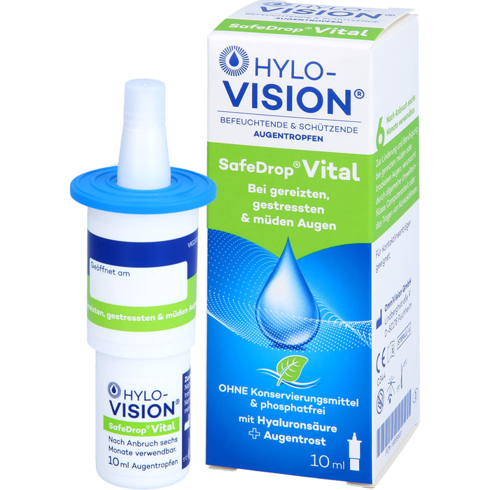 HYLO-VISION SafeDrop Vital Augentropfen, 10 ml Solution
