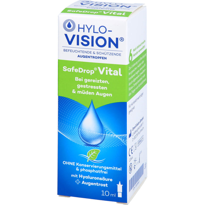 HYLO-VISION SafeDrop Vital Augentropfen, 10 ml Solution
