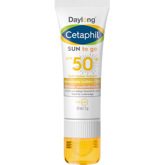 Cetaphil Daylong Sun to go liposomale Lotion + Stick SPF 50+, 20 ml Solution