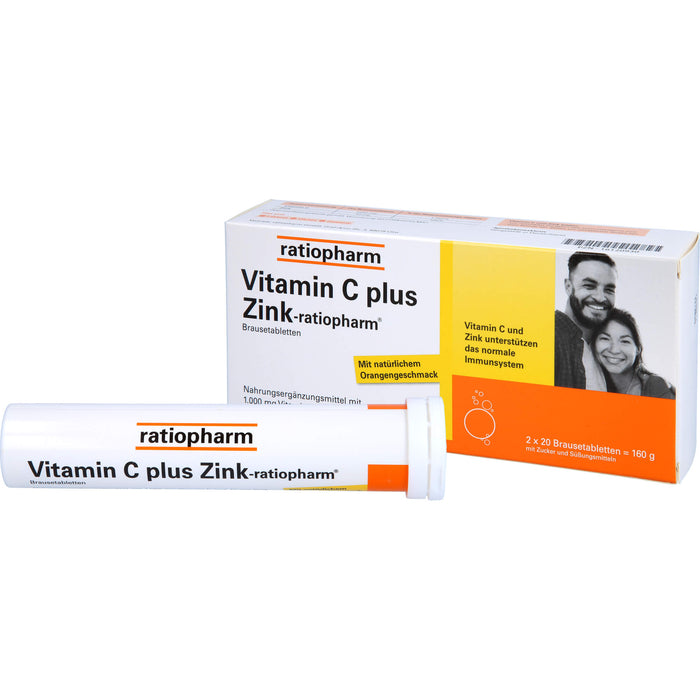 Vitamin C plus Zink-ratiopharm Brausetabletten, 40 St. Tabletten