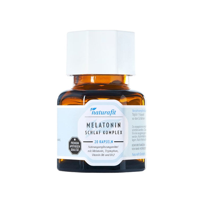 naturafit Melatonin Schlaf Komplex Kapseln, 20 St. Kapseln