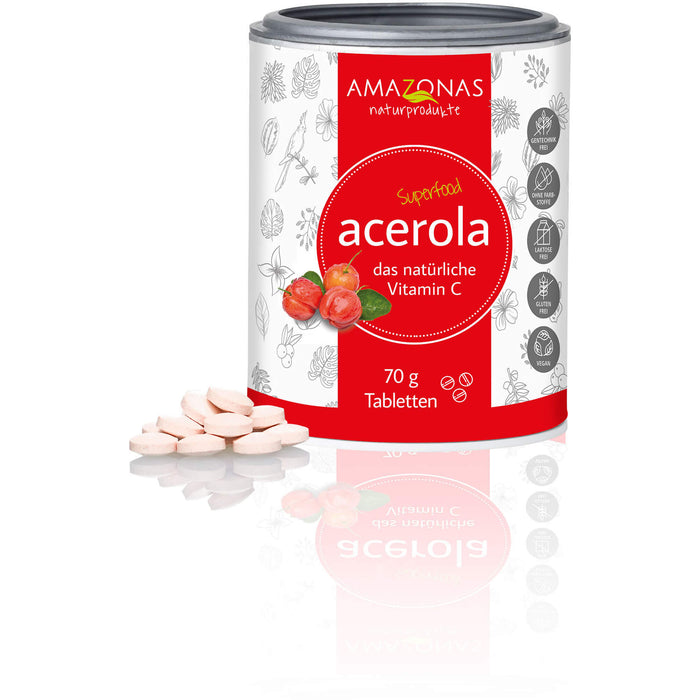 Acerola Vitamin C ohne Zuckerzusatz Lutschtablett., 70 g LUT