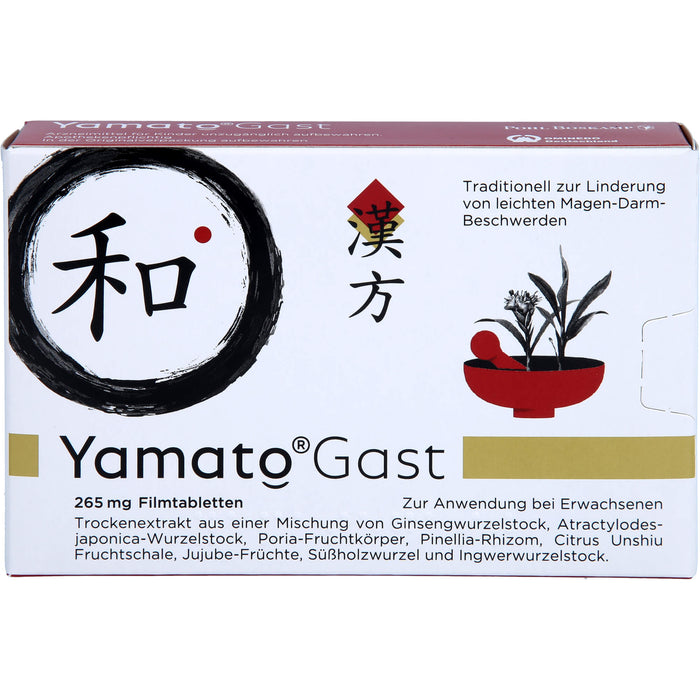 YamatoGast 265 mg Filmtabletten bei leichten Magen-Darm-Beschwerden, 27 pc Tablettes