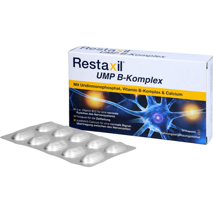 Restaxil UMP B-Komplex Kapseln für eine normale Funktion des Nervensystems, 30 pc Capsules