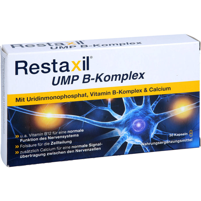 Restaxil UMP B-Komplex Kapseln für eine normale Funktion des Nervensystems, 30 pc Capsules