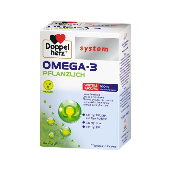 Doppelherz Omega-3 Pflanzlich system Kapseln, 120 pcs. Capsules