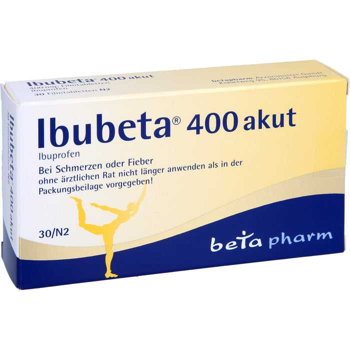 Ibubeta 400 akut, 400 mg, Filmtabletten, 30 St FTA