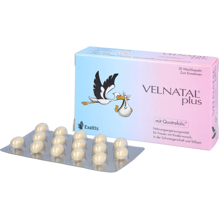 VELNATAL plus für Frauen mit Kinderwunsch Weichkapseln, 30 pc Capsules