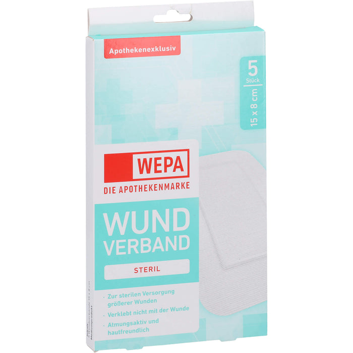 WEPA Wundverband 15 x 8cm steril, 5 St PFL