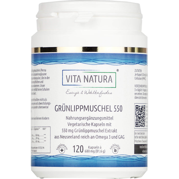 Grünlippmuschel 550 mg Vegi-Kapseln, 120 St KAP