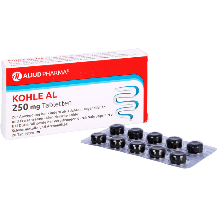 Kohle AL 250 mg Tabletten, 20 St TAB