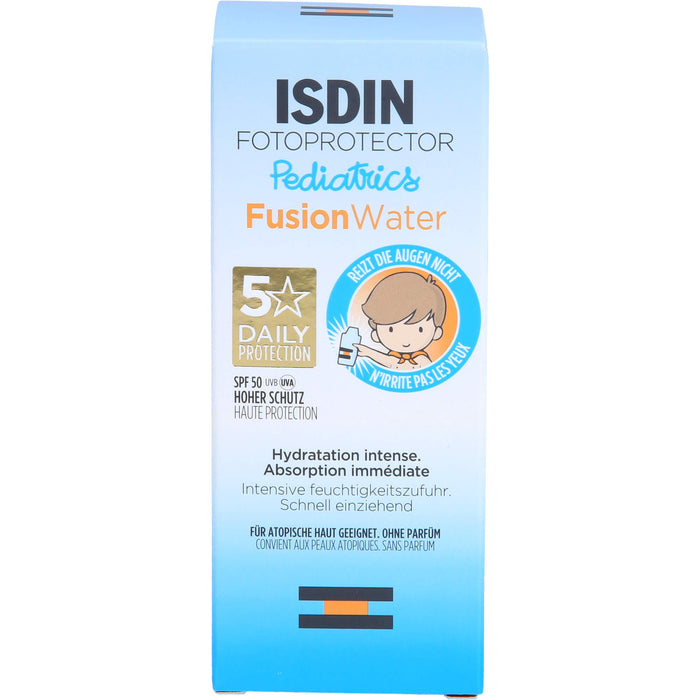 ISDIN Fotoprotector Pediatrics Fusion Water SPF 50 zum UV-Schutz und zur Pflege von Gesicht und Körper, 50 ml Cream