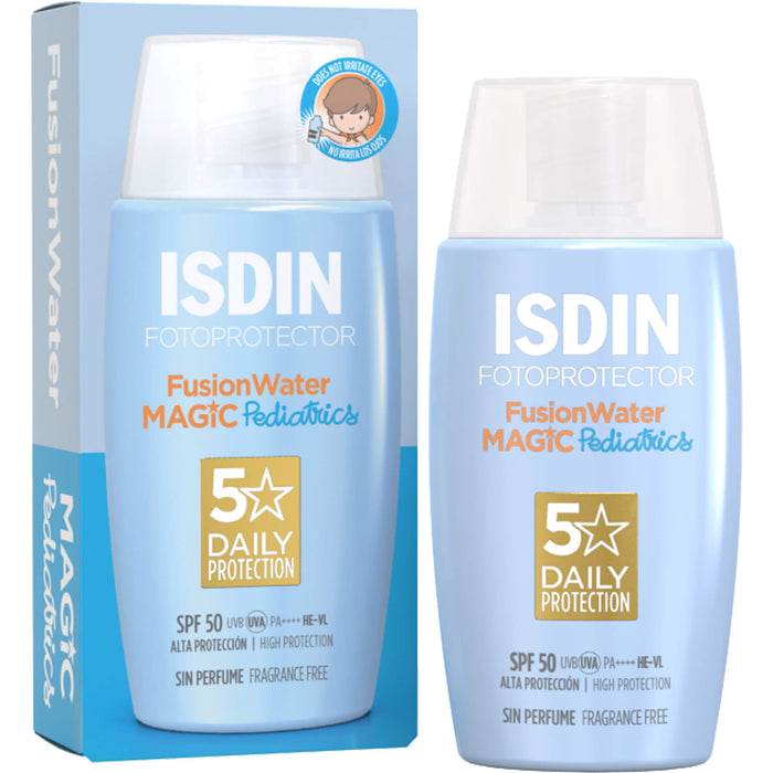 ISDIN Fotoprotector Pediatrics Fusion Water SPF 50 zum UV-Schutz und zur Pflege von Gesicht und Körper, 50 ml Cream