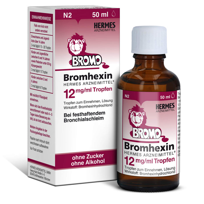 Bromhexin Hermes12mg/ml Tr, 50 ml TEI