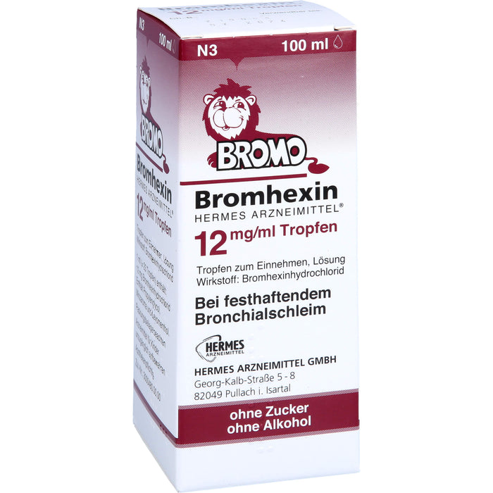 Bromhexin Hermes12mg/ml Tr, 100 ml TEI