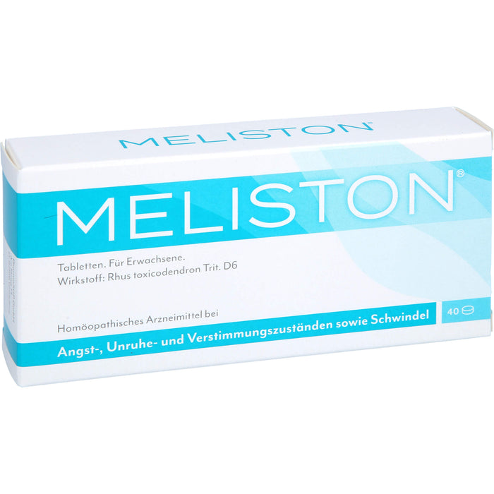 MELISTON Tabletten bei Angst-, Unruhe- und Verstimmungszuständen sowie Schwindel, 40 pcs. Tablets