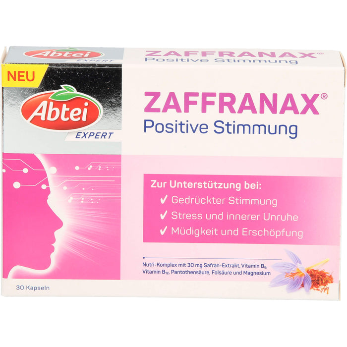 Abtei Expert ZAFFRANAX Positive Stimmung Kapseln, 30 pcs. Capsules