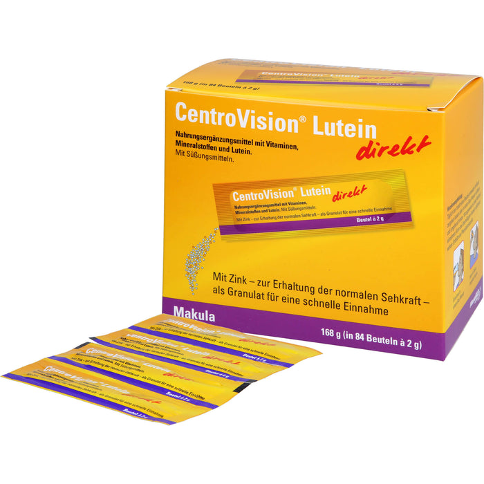 CentroVision Lutein direkt Granulat zur Erhaltung normaler Sehkraft, 84 pc Sachets