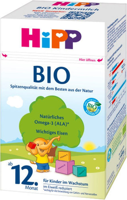 HiPP Kindermilch Bio ab dem 12.Monat, Pulver für Kinder im Wachstum, 600 g Poudre