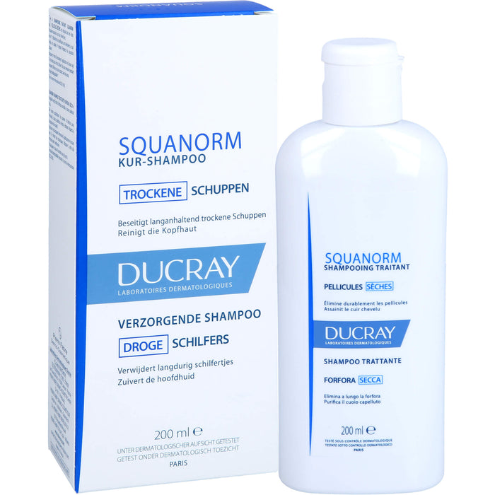 DUCRAY SQUANORM TROCKENE SCHUPPEN KUR-SHAMPOO, 200 ml Lösung