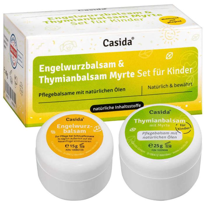 Casida Engelwurzbalsam & Thymianbalsam Myrte Kinder Set, 40 g Cream