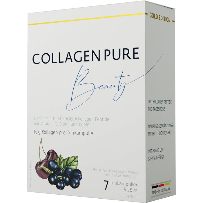 Collagen Pure Beauty 10g Kollagen hochdosiert Gold, 7X25 ml TRA