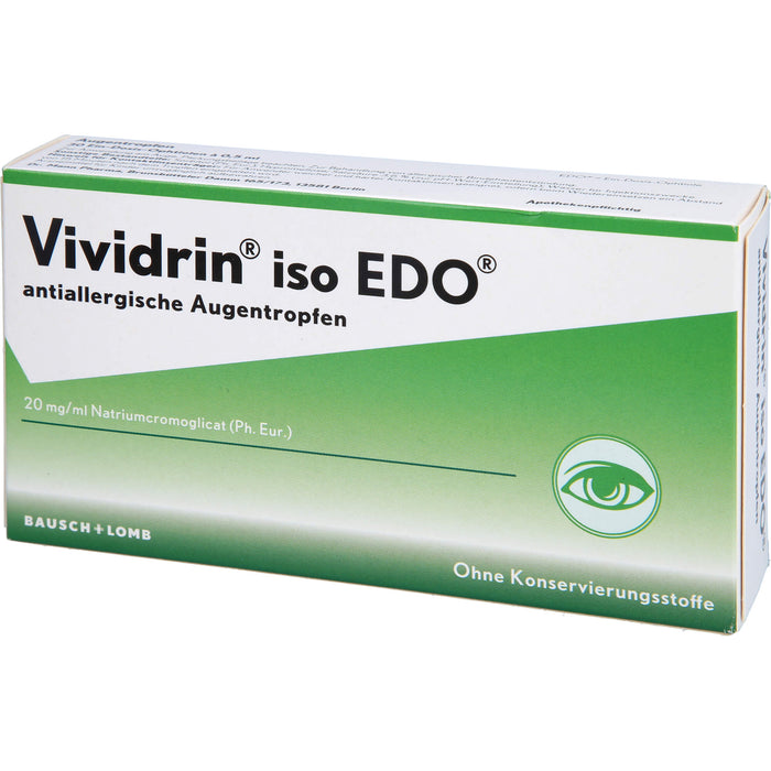 Vividrin iso EDO antiallergische Augentropfen, 30 St. Einzeldosispipetten