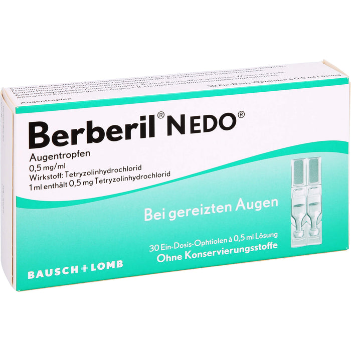 Berberil N EDO Augentropfen bei gereizten Augen, 30 pcs. Single-dose pipettes