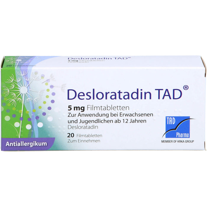 Desloratadin TAD 5 mg Filmtabletten, 20 pcs. Tablets