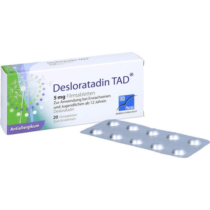 Desloratadin TAD 5 mg Filmtabletten, 20 pc Tablettes