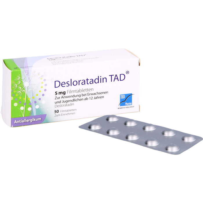 Desloratadin TAD 5 mg Filmtabletten, 50 pcs. Tablets