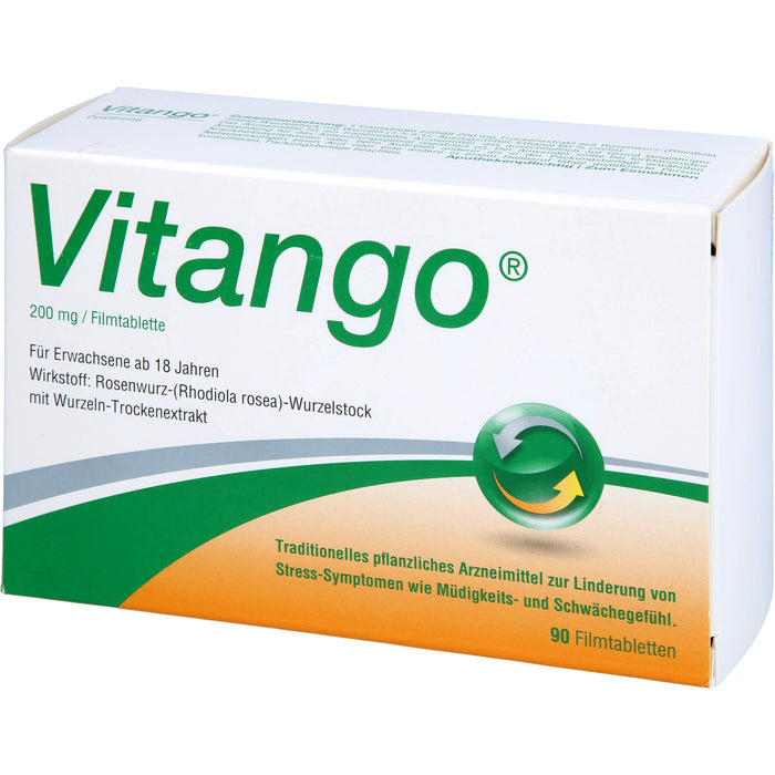 Vitango Tabletten zur Linderung von Stress-Symptomen wie Müdigkeit und Schwächegefühl, 90 pc Tablettes