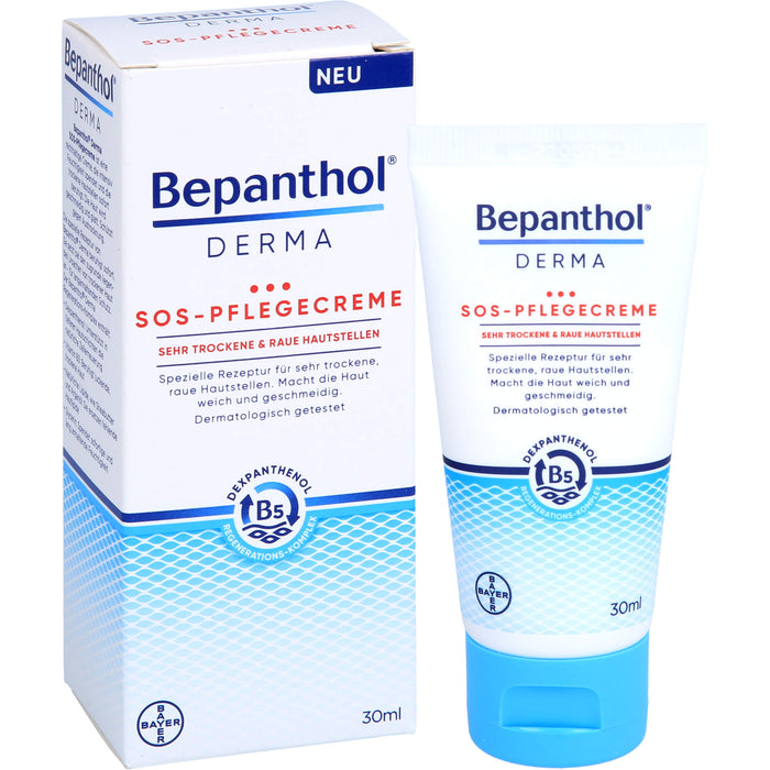 Bepanthol Derma SOS-Pflegecreme für sehr trockene & raue Hautstellen, 30 ml Crème